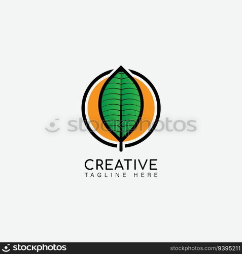 leaf logo vector