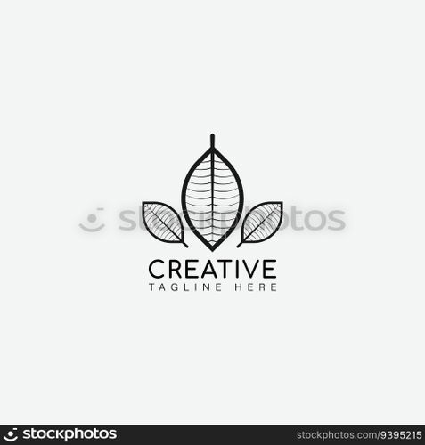 leaf logo vector