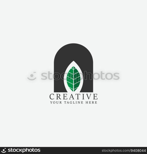 leaf logo vector