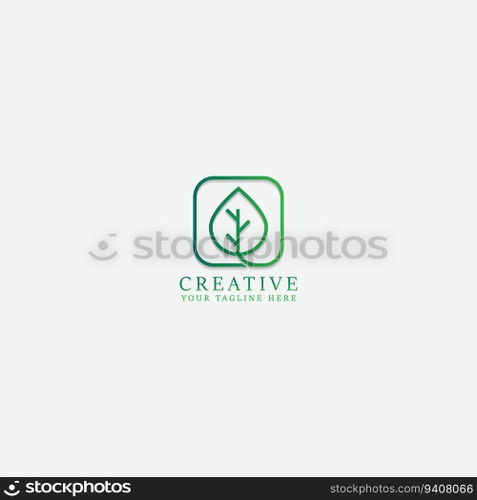 leaf logo vector