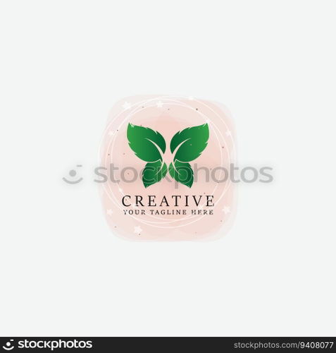 leaf logo vector