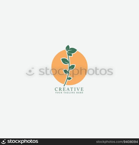 leaf logo vector