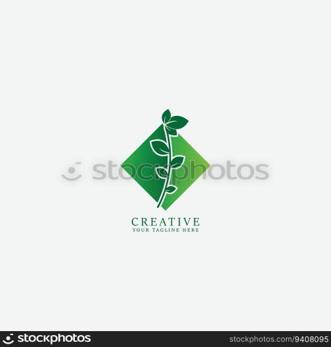 leaf logo vector 