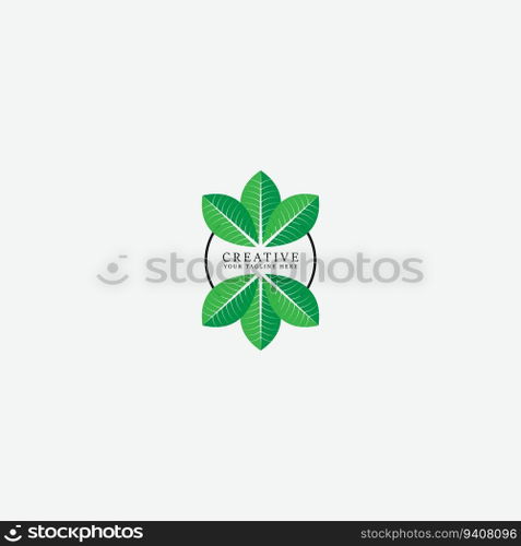 leaf logo vector