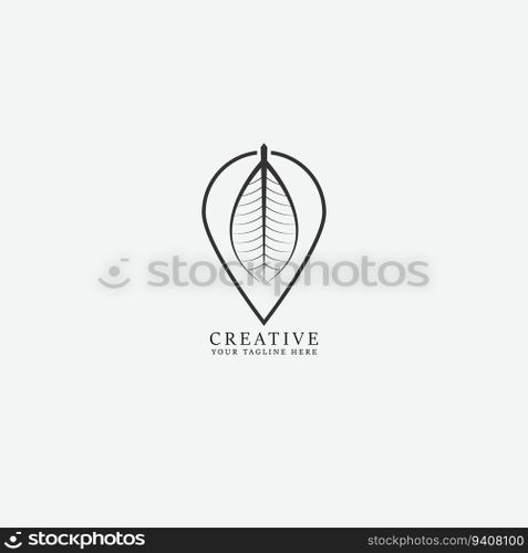 leaf logo vector