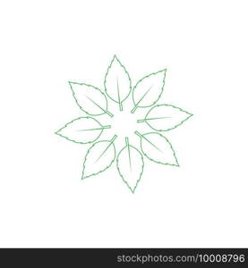 Leaf logo vector icon design template