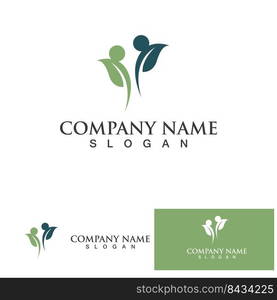 Leaf logo vector icon design template