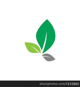 Leaf logo vector icon illustration