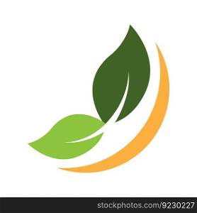 leaf logo vector illustration symbol design
