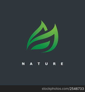 Leaf logo vector nature symbol template design