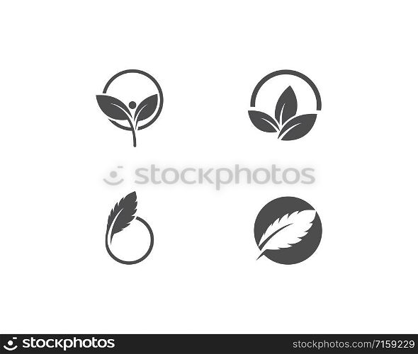 Leaf logo vector template