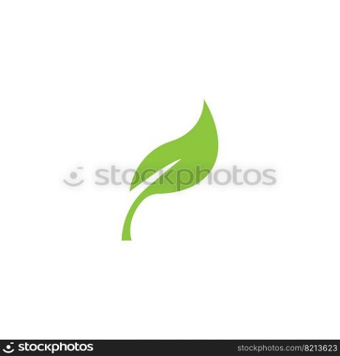 leaf logo vector template design illustration