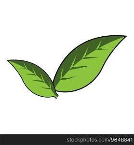 leaf logo vector template design illustration