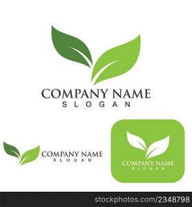 leaf  Logos of green Tree ecology nature element vector