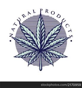 Leaf Marijuana Vintage Style Vector illustrations for your work Logo, mascot merchandise t-shirt, stickers and Label designs, poster, greeting cards advertising business company or brands.