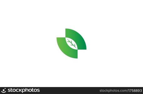 Leaf Minimal Logo Design Vector Illustration