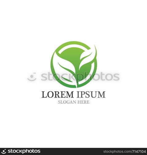Leaf nature go green logo and symbol vector
