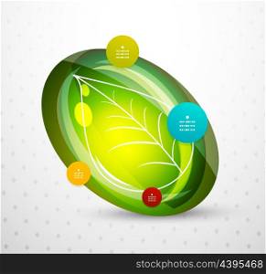 Leaf nature infographics modern vector template