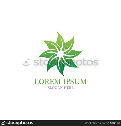 Leaf nature logo and symbol vector