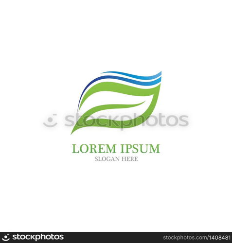 Leaf nature logo vector image