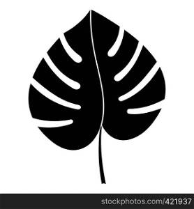Leaf of monstera icon. Simple illustration of leaf of monstera vector icon for web. Leaf of monstera icon, simple style