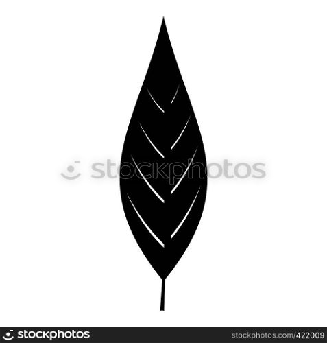 Leaf of willow icon. Simple illustration of leaf of willow vector icon for web. Leaf of willow icon, simple style