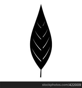 Leaf of willow icon. Simple illustration of leaf of willow vector icon for web. Leaf of willow icon, simple style