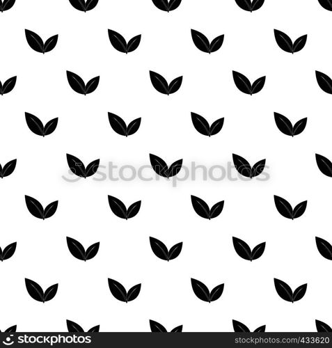Leaf pattern seamless in simple style vector illustration. Leaf pattern vector