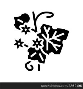 leaf plant glyph icon vector. leaf plant sign. isolated contour symbol black illustration. leaf plant glyph icon vector illustration
