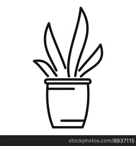 Leaf plant icon outli≠vector. Cactus flower. Office tree. Leaf plant icon outli≠vector. Cactus flower