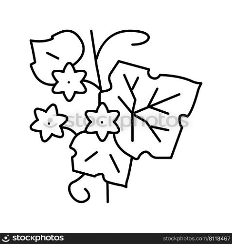leaf plant line icon vector. leaf plant sign. isolated contour symbol black illustration. leaf plant line icon vector illustration