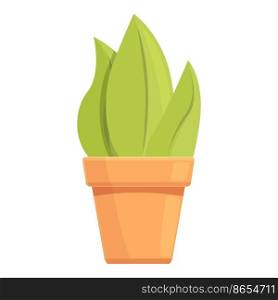 Leaf plant pot icon cartoon vector. Summer garden. Season room. Leaf plant pot icon cartoon vector. Summer garden