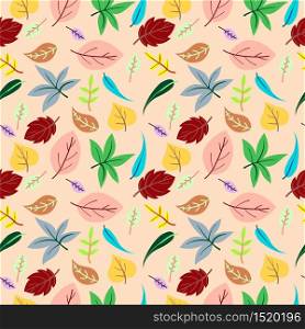 Leaf seamless pattern vector background