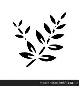 leaf spring glyph icon vector. leaf spring sign. isolated symbol illustration. leaf spring glyph icon vector illustration