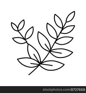 leaf spring line icon vector. leaf spring sign. isolated contour symbol black illustration. leaf spring line icon vector illustration
