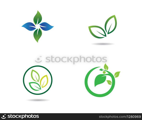 Leaf symbol vector icon illustration