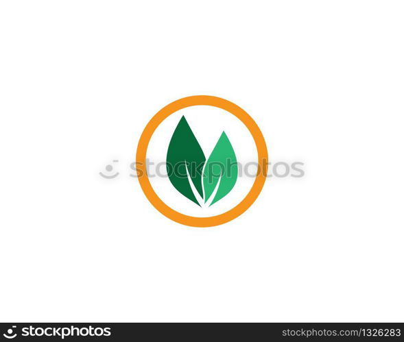 Leaf symbol vector icon illustration