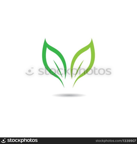 Leaf symbol vector icon illustration