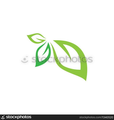 Leaf symbol vector icon illustration