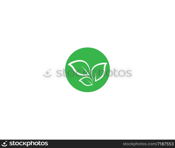 Leaf symbol vector icon illustration