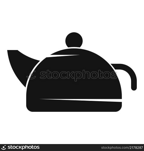 Leaf tea pot icon simple vector. Hot drink. Morning cafe. Leaf tea pot icon simple vector. Hot drink
