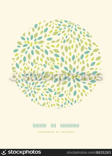 Leaf texture circle decor pattern background vector image