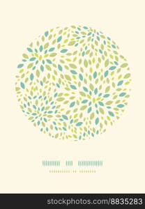 Leaf texture circle decor pattern background vector image