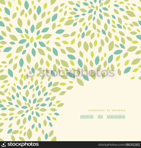 Leaf texture corner decor pattern background vector image