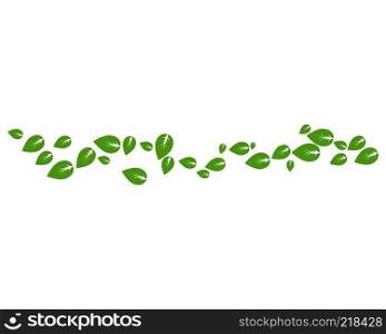 leaf vector logo design, eco-friendly concept.