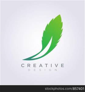 Leaf Vector Shape Design Clipart Symbol Logo Art Template.