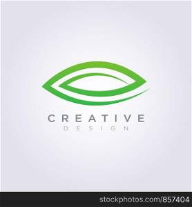 Leaf Vector Shape Design Clipart Symbol Logo Art Template.