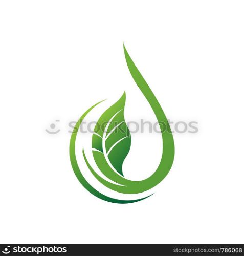 leaf with a gradient logo template
