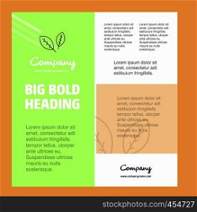 Leafs Business Company Poster Template. with place for text and images. vector background