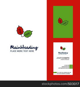 Leafs Creative Logo and business card. vertical Design Vector